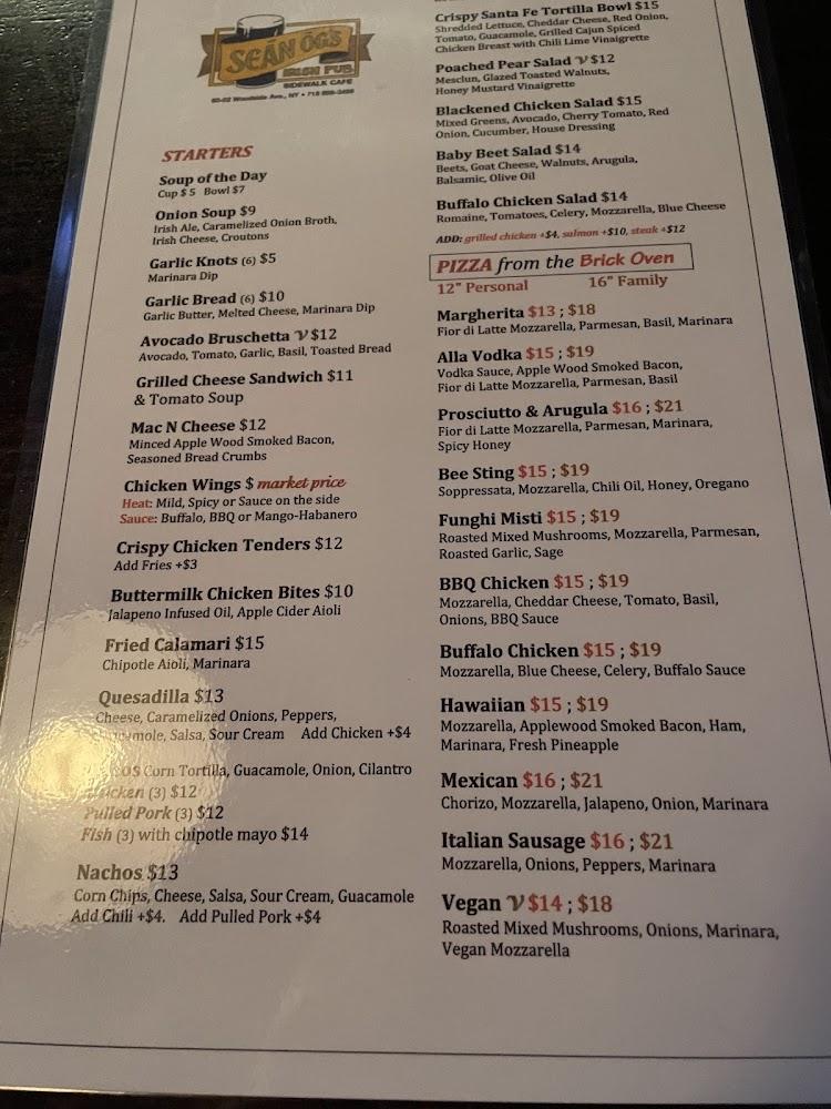 Sean Og's Irish Pub Menu image 4